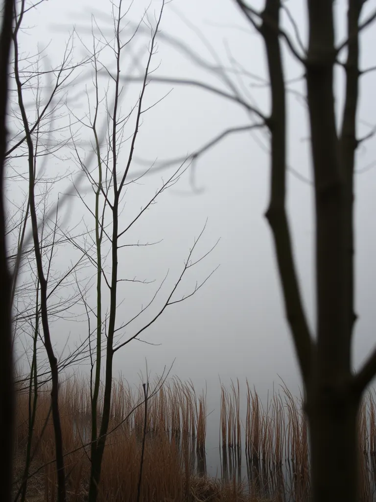 Nebel über dem Tannsee im April